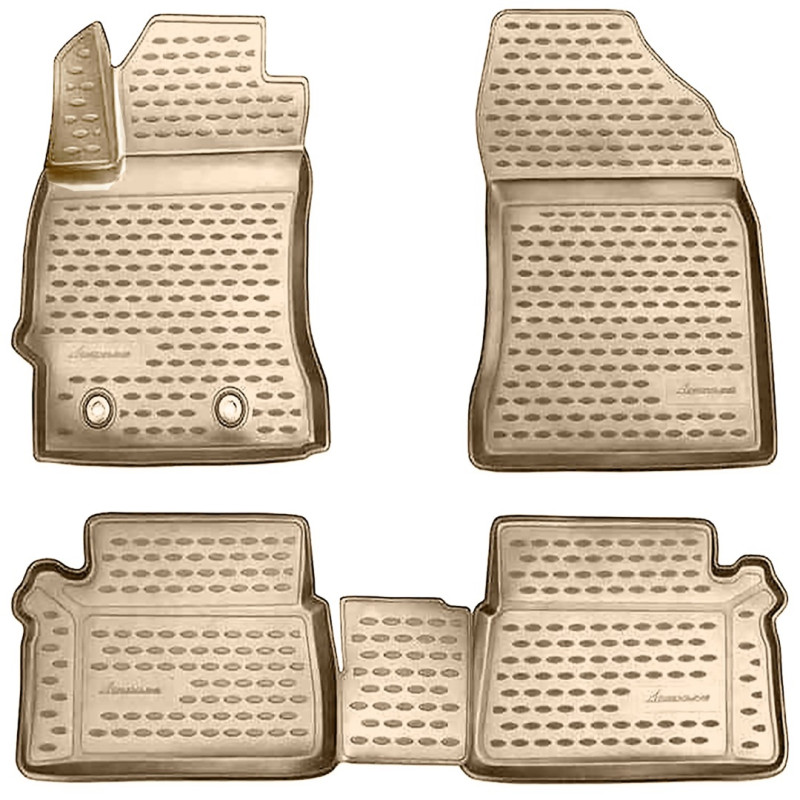 ΠΑΤΑΚΙΑ ΣΕ ΣΚΑΦΗ TPE ΛΑΣΤΙΧΟ ΓΙΑ TOYOTA AURIS 2013+  ΣΕ ΜΠΕΖ ΧΡΩΜΑ NOVLINE - 4 ΤΕΜ.