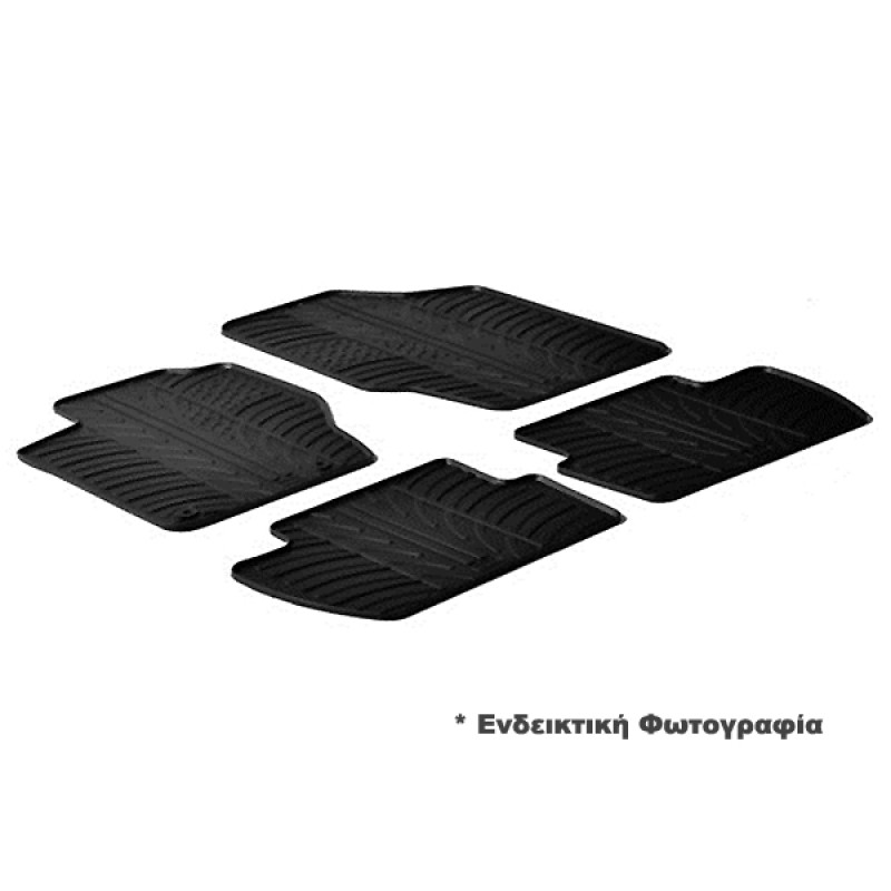 LAMPA - ΠΑΤΑΚΙΑ ΑΥΤΟΚΙΝΗΤΟΥ ΑΠΟ ΛΑΣΤΙΧΟ ΓΙΑ HONDA HR-V 09/2015-10/2021 ΣΕ ΜΑΥΡΟ ΧΡΩΜΑ ME ΚΟΥΜΠΩΜΑΤΑ - 4 ΤΕΜ.