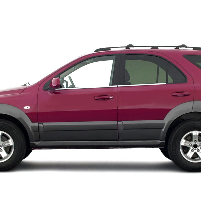 TRIM  ΠΑΡΑΘΥΡΩΝ ΑΥΤΟΚΟΛΛΗΤΑ ΧΡΩΜΙΟΥ ΓΙΑ KIA SORENTO 5D 02-09+ 4ΤΕΜ.