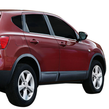 TRIM  ΠΑΡΑΘΥΡΩΝ ΑΥΤΟΚΟΛΛΗΤΑ ΧΡΩΜΙΟΥ ΓΙΑ NISSAN QASHQAI 5D 2007-2010 4ΤΕΜ.