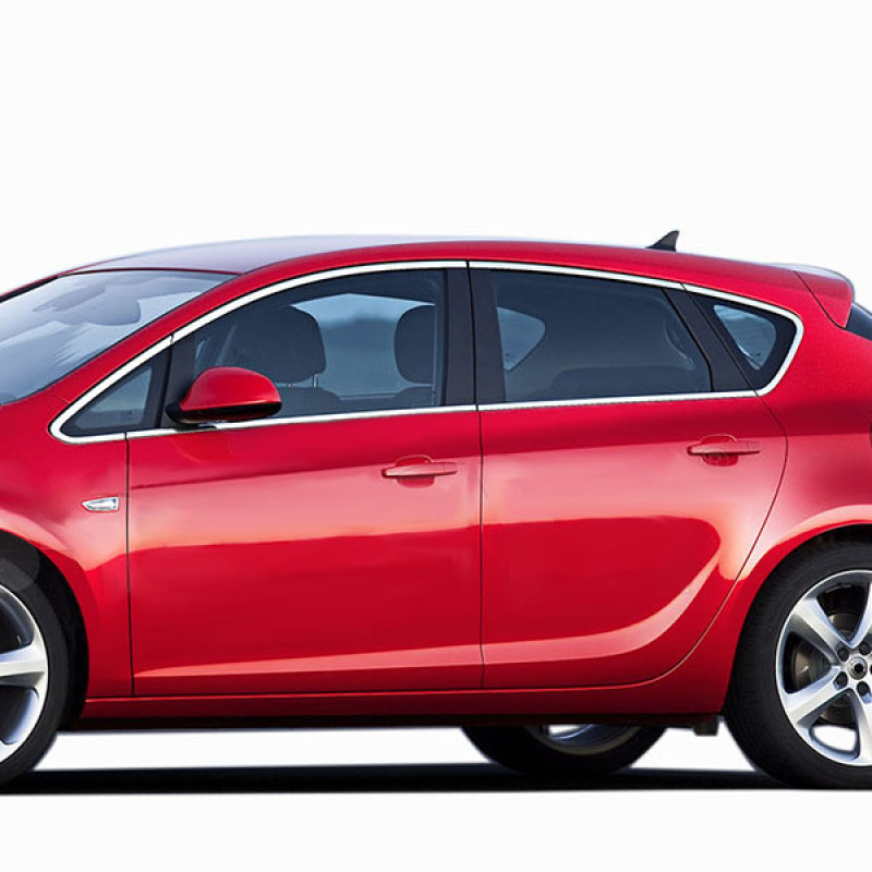 TRIM  ΠΑΡΑΘΥΡΩΝ ΑΥΤΟΚΟΛΛΗΤΑ ΧΡΩΜΙΟΥ 12ΤΕΜ. ΓΙΑ OPEL ASTRA J 5D 2010+