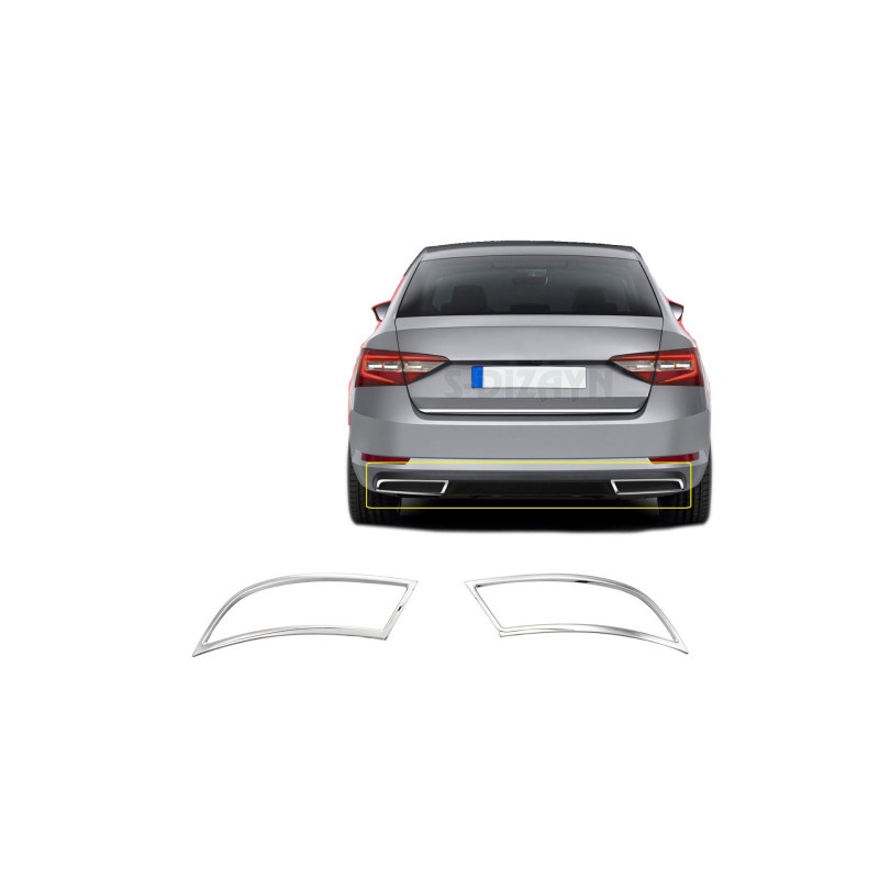 ΔΙΑΚΟΣΜΗΤΙΚΑ ΧΡΩΜΙΑ ΕΞΑΤΜΙΣΗΣ  2ΤΕΜ. ΓΙΑ SKODA SUPERB 4D 2015+