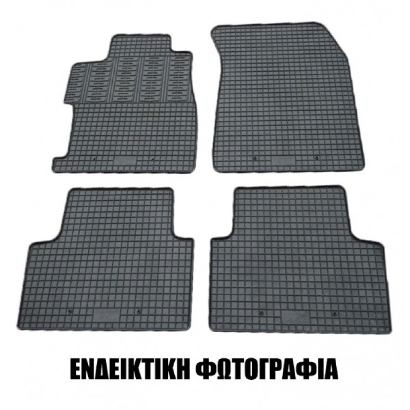Cik - ΠΑΤΑΚΙΑ ΑΥΤΟΚΙΝΗΤΟΥ ΑΠΟ ΛΑΣΤΙΧΟ ΓΙΑ HYUNDAI SANTA FE 5D 2018+ ΣΕ ΜΑΥΡΟ ΧΡΩΜΑ ΜΕ ΚΟΥΜΠΩΜΑΤΑ - 4 ΤΕΜ. (RM.HY.0019/CK)