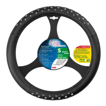 Lampa Κάλυμμα Τιμονιού Αυτοκινήτου ICON Stars 35-37εκ. Άοσμο με μεταλλικά αστέρια Ultra soft Skeentex Ασημί 1-τεμ. (L3297.2)