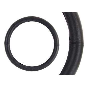 Amio - Δερμάτινο Κάλυμμα Τιμονιού Μαύρο 37-39cm για άνετο κράτημα και προστασία από φθορά στην καθημερινή οδήγηση με άμεση εφαρμογή - 1 Τεμ. (01765/AM)