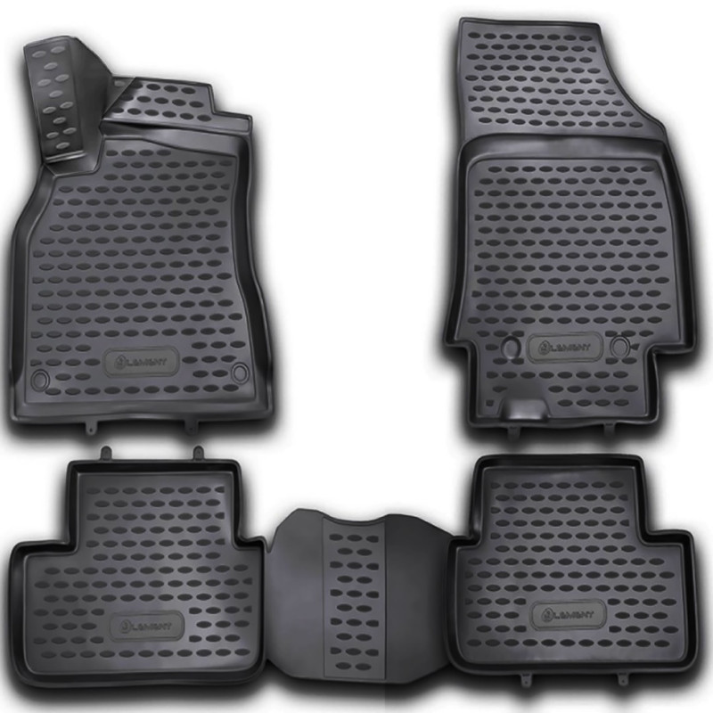 ΠΑΤΑΚΙΑ ΣΕ ΣΚΑΦΗ TPE ΛΑΣΤΙΧΟ ΓΙΑ RENAULT FLUENCE 2010+  ΣΕ ΑΝΘΡΑΚΙ ΣΚΟΥΡΟ ΓΚΡΙ ΧΡΩΜΑ NOVLINE - 4 ΤΕΜ.