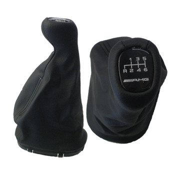 Πόμολο Ταχυτήτων με Φούσκα Δερματίνη  για MERCEDES C-KLAS W203 2000+ΕΚΔΟΣΗ AMG