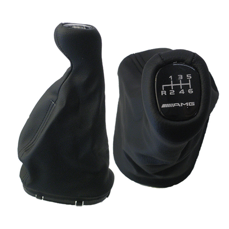 Πόμολο Ταχυτήτων με Φούσκα Δερματίνη  για MERCEDES C-KLAS W203 2000+ΕΚΔΟΣΗ AMG