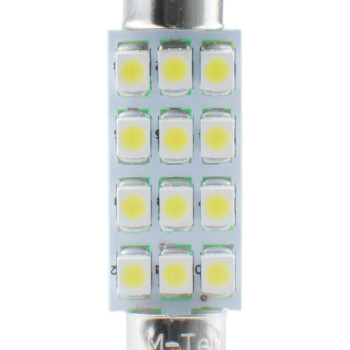 ΛΑΜΠΑΚΙΑ ΠΛΑΦΟΝΙΕΡΑΣ C5W/C10W 12V 0,96W SV8,5 41mm PREMIUM LED 12xSMD3528 ΛΕΥΚΟ 1ΤΕΜ.