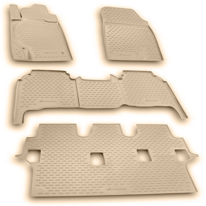 ΠΑΤΑΚΙΑ ΣΕ ΣΚΑΦΗ TPE ΛΑΣΤΙΧΟ ΓΙΑ TOYOTA LAND CRUISER 200 11/2007-2015  ΣΕ ΜΠΕΖ ΧΡΩΜΑ NOVLINE - 5 ΤΕΜ.