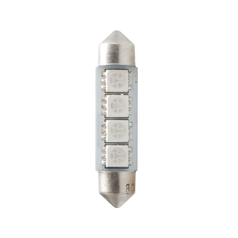 ΛΑΜΠΑΚΙΑ ΠΛΑΦΟΝΙΕΡΑΣ C5W/C10W 12V 0,96W SV8,5 41mm CAN-BUS LED 4xSMD5050 PREMIUM ΜΠΛΕ 1ΤΕΜ.