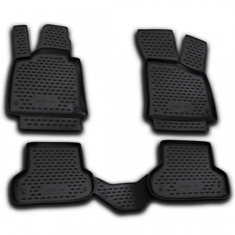 ΠΑΤΑΚΙΑ ΣΕ ΣΚΑΦΗ TPE ΛΑΣΤΙΧΟ ΓΙΑ AUDI A3 3D 2003-2012  ΣΕ ΜΑΥΡΟ ΧΡΩΜΑ NOVLINE - 4 ΤΕΜ.