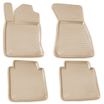 ΠΑΤΑΚΙΑ ΣΕ ΣΚΑΦΗ TPE ΛΑΣΤΙΧΟ ΓΙΑ AUDI A8 ΜΑΚΡΥ 2002-2009  ΣΕ ΜΠΕΖ ΧΡΩΜΑ NOVLINE - 4 ΤΕΜ.