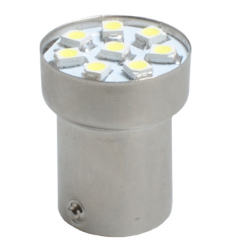 R5W/R10W 24V BA15s LED 8xSMD3528 ΚΟΚΚΙΝΟ (ΜΟΝΟΠΟΛΙΚΟ) HEAVY DUTY 1ΤΕΜ. M-TECH