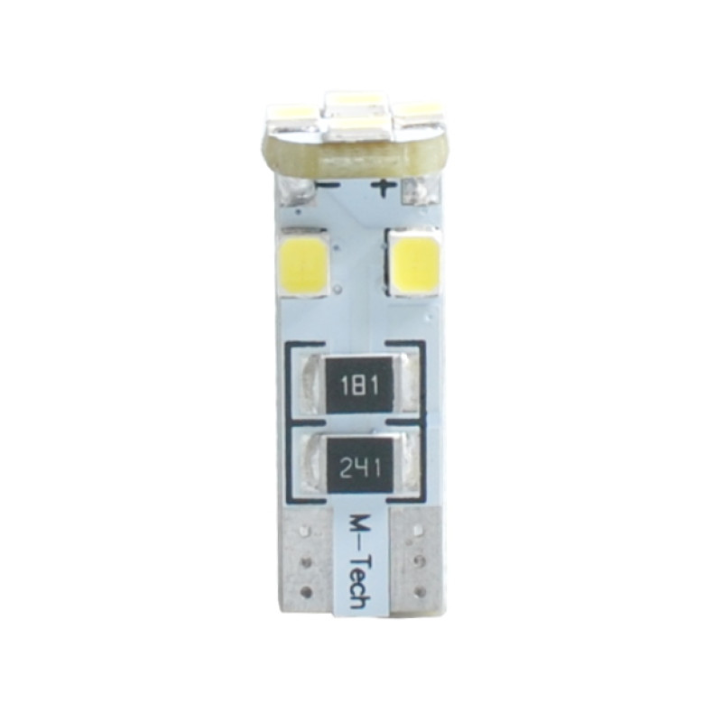 T10 W5W 12V W2,1x9,5d LED 8xSMD3528 ΛΕΥΚΟ (ΚΑΡΦΩΤΟ CAN-BUS) 1ΤΕΜ. M-TECH