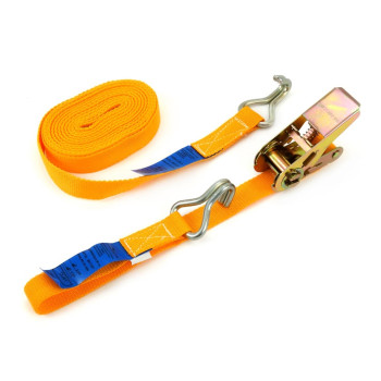 Amio - Ιμάντας Δεσίματος με Καστάνια πλάτους 25mm και μήκους 6m για ασφαλή συγκράτηση φορτίου βάρους έως 500kg με διπλό γάντζο και εύκολη ρύθμιση έντασης - 1 Τεμ. (02029/AM)