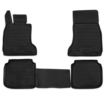 ΠΑΤΑΚΙΑ ΣΕ ΣΚΑΦΗ TPE ΛΑΣΤΙΧΟ ΓΙΑ BMW ΣΕΙΡΑ 7 F02 2008-2015  ΣΕ ΜΑΥΡΟ ΧΡΩΜΑ NOVLINE - 4 ΤΕΜ.