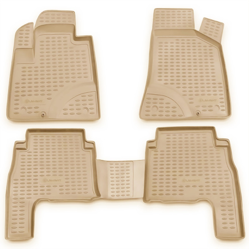 ΠΑΤΑΚΙΑ ΣΕ ΣΚΑΦΗ TPE ΛΑΣΤΙΧΟ ΓΙΑ HYUNDAI SANTA FE 2006-2010  ΣΕ ΜΠΕΖ ΧΡΩΜΑ NOVLINE - 4 ΤΕΜ.