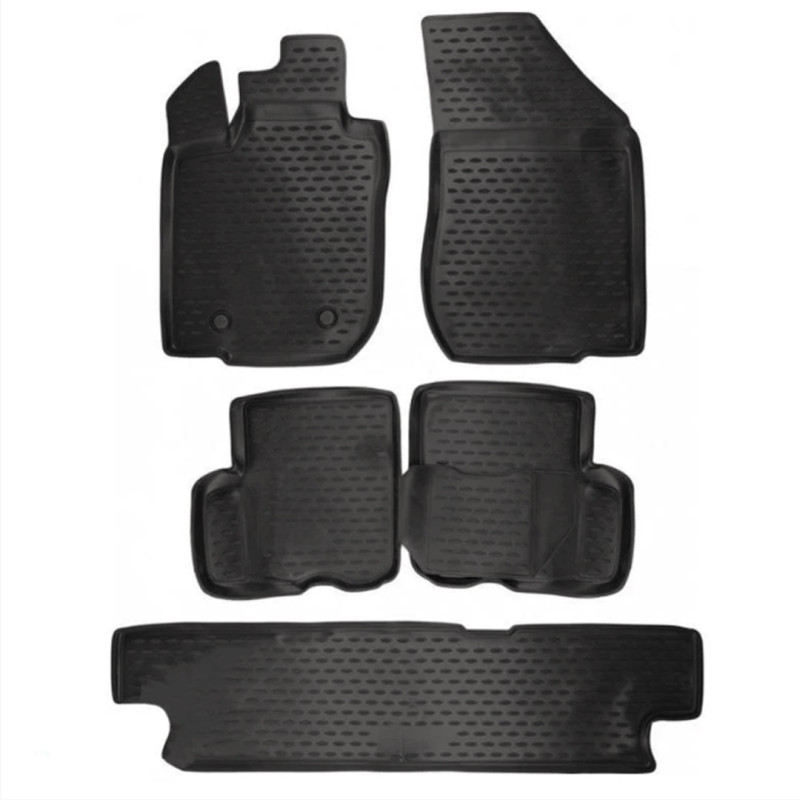 ΠΑΤΑΚΙΑ ΣΕ ΣΚΑΦΗ TPE ΛΑΣΤΙΧΟ ΓΙΑ DACIA LOGAN MCV 7ΘΕΣΙΟ 2009-2013  ΣΕ ΜΑΥΡΟ ΧΡΩΜΑ NOVLINE - 5 ΤΕΜ.