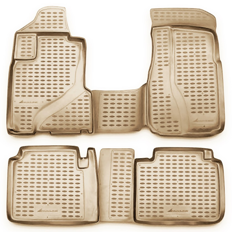 ΠΑΤΑΚΙΑ ΣΕ ΣΚΑΦΗ TPE ΛΑΣΤΙΧΟ ΓΙΑ HONDA CR-V 2002-2006  ΣΕ ΜΠΕΖ ΧΡΩΜΑ NOVLINE - 4 ΤΕΜ.