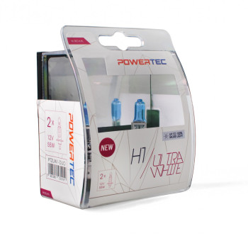H1 12V 55W P14,5s POWERTEC ULTRA WHITE 2ΤΕΜ. M-TECH