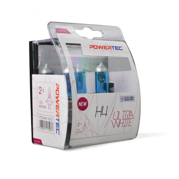H4 12V 60/55W P43t-38 POWERTEC ULTRA WHITE 2ΤΕΜ. M-TECH