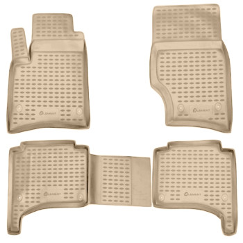 ΠΑΤΑΚΙ ΣΚΑΦΗ ΠΟΡΤ ΜΠΑΓΚΑΖ ΓΙΑ VW TOUAREG 10/2002-2010  ΠΑΤΑΚΙΑ ΣΕ ΣΚΑΦΗ TPE ΛΑΣΤΙΧΟ ΣΕ ΜΠΕΖ ΧΡΩΜΑ NOVLINE - 4 ΤΕΜ.