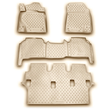 ΠΑΤΑΚΙΑ ΣΕ ΣΚΑΦΗ TPE ΛΑΣΤΙΧΟ ΓΙΑ LEXUS LX570 2007+  ΣΕ ΜΠΕΖ ΧΡΩΜΑ NOVLINE - 4 ΤΕΜ.