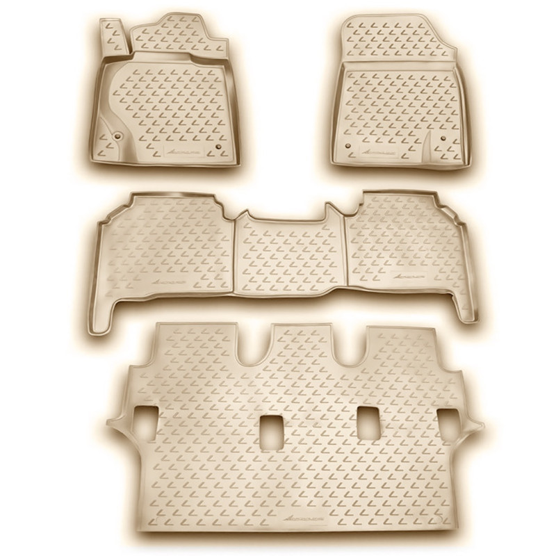 ΠΑΤΑΚΙΑ ΣΕ ΣΚΑΦΗ TPE ΛΑΣΤΙΧΟ ΓΙΑ LEXUS LX570 2007+  ΣΕ ΜΠΕΖ ΧΡΩΜΑ NOVLINE - 4 ΤΕΜ.