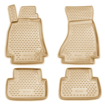 ΠΑΤΑΚΙΑ ΣΕ ΣΚΑΦΗ TPE ΛΑΣΤΙΧΟ ΓΙΑ AUDI A4 B8 2007-2015  ΣΕ ΜΠΕΖ ΧΡΩΜΑ NOVLINE - 4 ΤΕΜ.