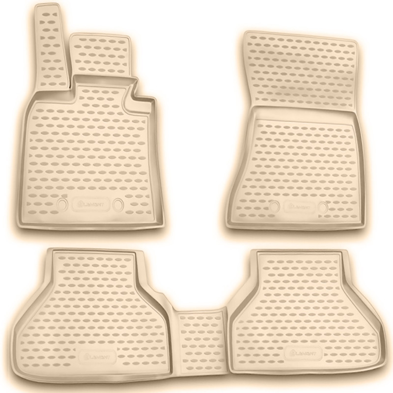 ΠΑΤΑΚΙΑ ΣΕ ΣΚΑΦΗ TPE ΛΑΣΤΙΧΟ ΓΙΑ BMW X6 E71 2008-2014  ΣΕ ΜΠΕΖ ΧΡΩΜΑ NOVLINE - 4 ΤΕΜ.