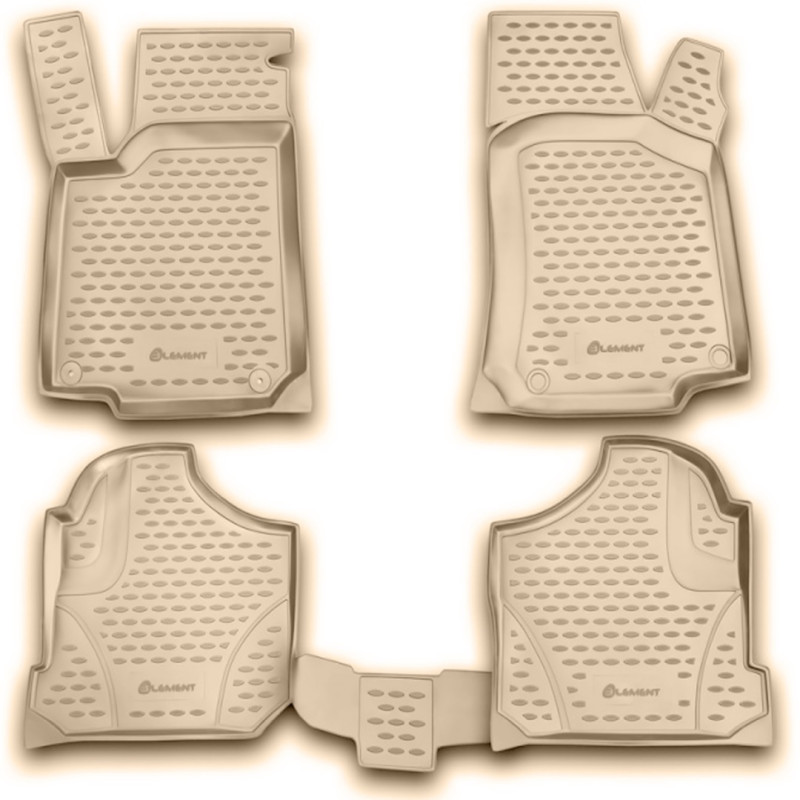 ΠΑΤΑΚΙΑ ΣΕ ΣΚΑΦΗ TPE ΛΑΣΤΙΧΟ ΓΙΑ VW GOLF 4 1998-2004 / VW BORA 1998-2005  ΣΕ ΜΠΕΖ ΧΡΩΜΑ NOVLINE - 4 ΤΕΜ.