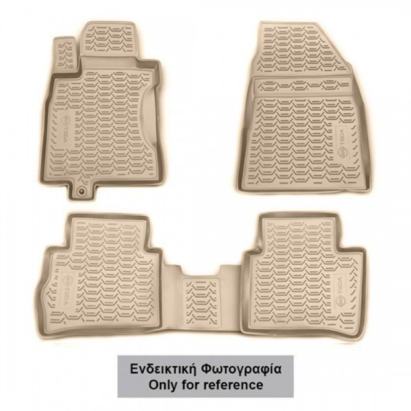 ΠΑΤΑΚΙΑ ΣΕ ΣΚΑΦΗ TPE ΛΑΣΤΙΧΟ ΓΙΑ LEXUS LX570 2012+  ΣΕ ΜΠΕΖ ΧΡΩΜΑ NOVLINE - 3 ΤΕΜ.