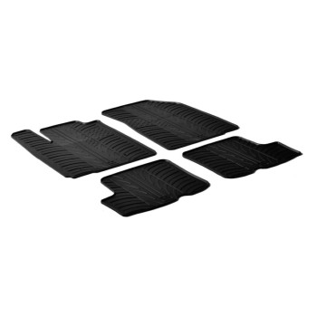 LAMPA - ΠΑΤΑΚΙΑ ΑΥΤΟΚΙΝΗΤΟΥ ΑΠΟ ΛΑΣΤΙΧΟ ΓΙΑ DACIA SANDERO 09/2008-12/2012 / SANDERO STEPWAY 07/2009-12/2012 ΣΕ ΜΑΥΡΟ ΧΡΩΜΑ ΧΩΡΙΣ ΚΟΥΜΠΩΜΑΤΑ - 4 ΤΕΜ.