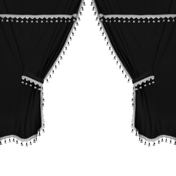 ΣΕΤ ΚΟΥΡΤΙΝΕΣ ΝΤΑΛΙΚΑΣ PREMIER SMART CABIN ΜΑΥΡΟ 5ΤΕΜ.