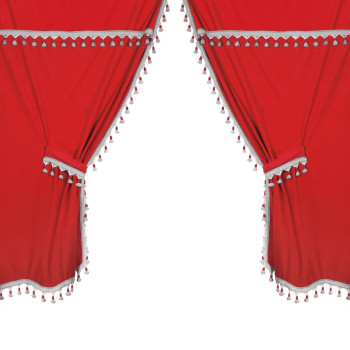 ΣΕΤ ΚΟΥΡΤΙΝΕΣ ΝΤΑΛΙΚΑΣ PREMIER SMART CABIN ΚΟΚΚΙΝΟ 5ΤΕΜ.