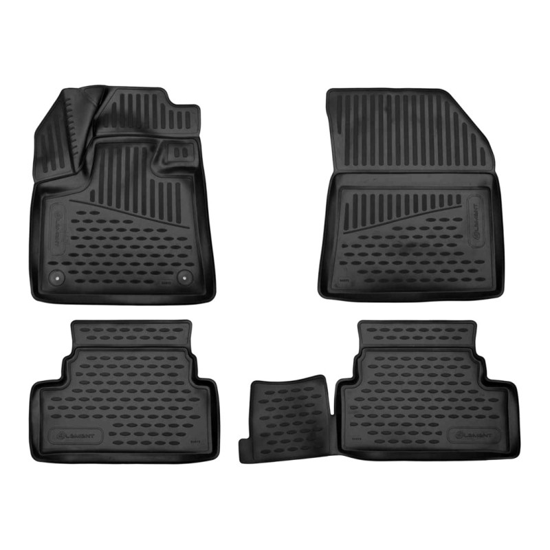 ΠΑΤΑΚΙΑ ΣΕ ΣΚΑΦΗ TPE ΛΑΣΤΙΧΟ ΓΙΑ OPEL GRANDLAND Χ SUV 2017+  ΣΕ ΜΑΥΡΟ ΧΡΩΜΑ NOVLINE - 4 ΤΕΜ.