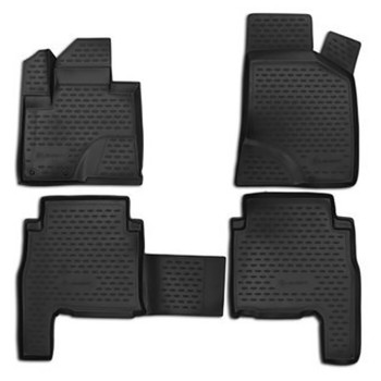 ΠΑΤΑΚΙΑ ΣΕ ΣΚΑΦΗ TPE ΛΑΣΤΙΧΟ ΓΙΑ HYUNDAI SANTA FE 5D 2007-2012  ΣΕ ΜΑΥΡΟ ΧΡΩΜΑ NOVLINE - 4 ΤΕΜ.