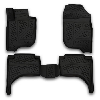 ΠΑΤΑΚΙΑ ΣΕ ΣΚΑΦΗ TPE ΛΑΣΤΙΧΟ ΓΙΑ MITSUBISHI L200 4D 2015+  ΣΕ ΜΑΥΡΟ ΧΡΩΜΑ NOVLINE - 4 ΤΕΜ.