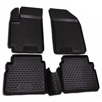 ΠΑΤΑΚΙΑ ΣΕ ΣΚΑΦΗ TPE ΛΑΣΤΙΧΟ ΓΙΑ CHEVROLET AVEO 5D 2012-2015  ΣΕ ΜΑΥΡΟ ΧΡΩΜΑ NOVLINE - 4 ΤΕΜ.