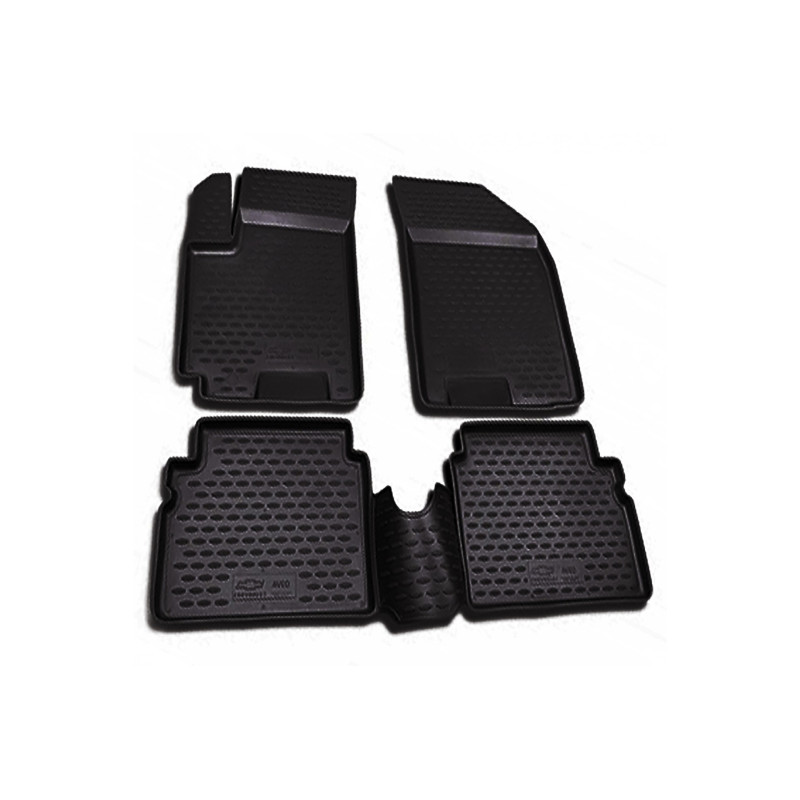 ΠΑΤΑΚΙΑ ΣΕ ΣΚΑΦΗ TPE ΛΑΣΤΙΧΟ ΓΙΑ CHEVROLET AVEO 5D 2012-2015  ΣΕ ΜΑΥΡΟ ΧΡΩΜΑ NOVLINE - 4 ΤΕΜ.