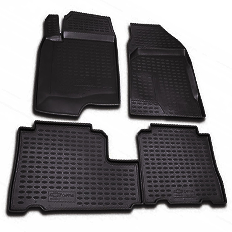 ΠΑΤΑΚΙΑ ΣΕ ΣΚΑΦΗ TPE ΛΑΣΤΙΧΟ ΓΙΑ CHEVROLET CAPTIVA 2006-2011  ΣΕ ΜΑΥΡΟ ΧΡΩΜΑ NOVLINE - 4 ΤΕΜ.