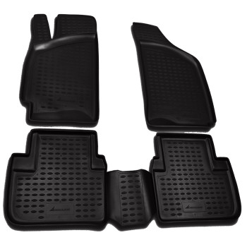 ΠΑΤΑΚΙΑ ΣΕ ΣΚΑΦΗ TPE ΛΑΣΤΙΧΟ ΓΙΑ CHEVROLET LANOS 1997-2003  ΣΕ ΜΑΥΡΟ ΧΡΩΜΑ NOVLINE - 4 ΤΕΜ.