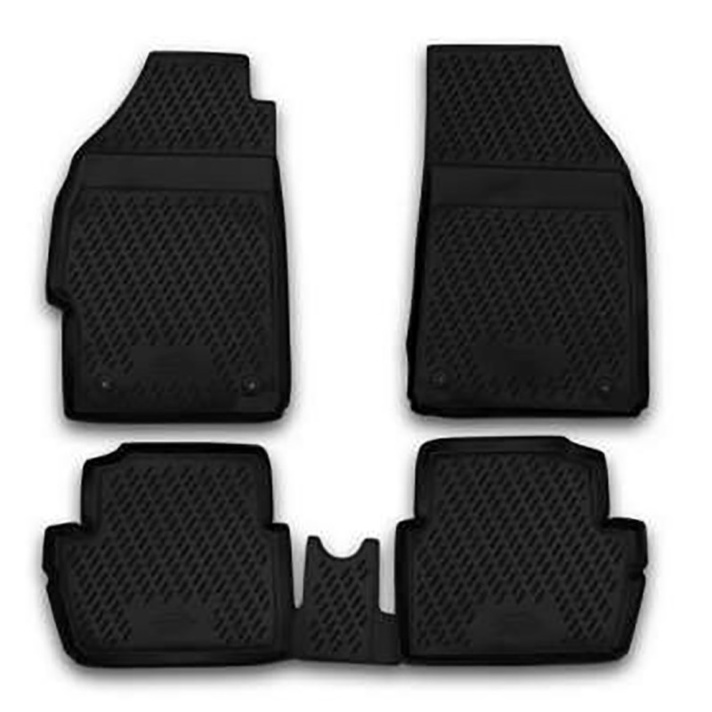 ΠΑΤΑΚΙΑ ΣΕ ΣΚΑΦΗ TPE ΛΑΣΤΙΧΟ ΓΙΑ CHEVROLET SPARK 2010-2015  ΣΕ ΜΑΥΡΟ ΧΡΩΜΑ NOVLINE - 4 ΤΕΜ.