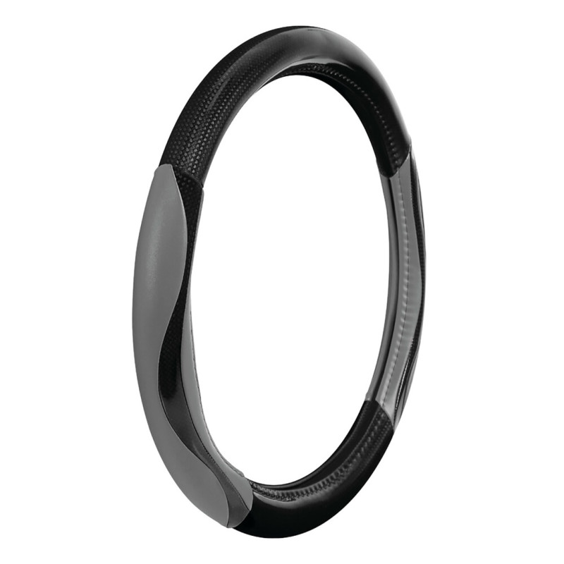 Lampa Κάλυμμα Τιμονιού Αυτοκινήτου Silverstone 37-39εκ. Άοσμο Με Carbon πρόσθετα λαβές Ultra-soft Skeentex Γκρι 1-τεμ. (L3294.5)