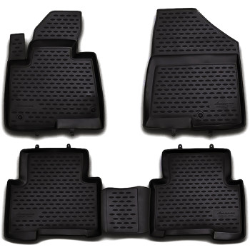 ΠΑΤΑΚΙΑ ΣΕ ΣΚΑΦΗ TPE ΛΑΣΤΙΧΟ ΓΙΑ HYUNDAI SANTA FE 5D 2012-2018  ΣΕ ΜΑΥΡΟ ΧΡΩΜΑ NOVLINE - 4 ΤΕΜ.