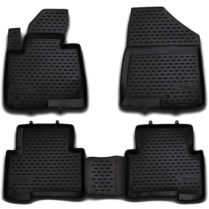 ΠΑΤΑΚΙΑ ΣΕ ΣΚΑΦΗ TPE ΛΑΣΤΙΧΟ ΓΙΑ HYUNDAI SANTA FE 5D 2012-2018  ΣΕ ΜΑΥΡΟ ΧΡΩΜΑ NOVLINE - 4 ΤΕΜ.