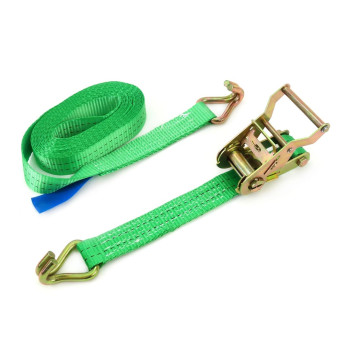 Amio - Ιμάντας Πρόσδεσης Φορτίου Αντοχή 2000kg Μήκος 4m Πλάτος 35mm με καστάνια και διπλό γάντζο για ασφαλή μεταφορά και σταθερή συγκράτηση φορτίου χωρίς μετακινήσεις - 1 Τεμ. (02023/AM)