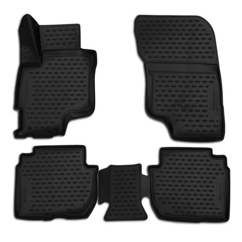 ΠΑΤΑΚΙΑ ΣΕ ΣΚΑΦΗ TPE ΛΑΣΤΙΧΟ ΓΙΑ MITSUBISHI OUTLANDER 5D 2014-2019  ΣΕ ΜΑΥΡΟ ΧΡΩΜΑ NOVLINE - 4 ΤΕΜ.