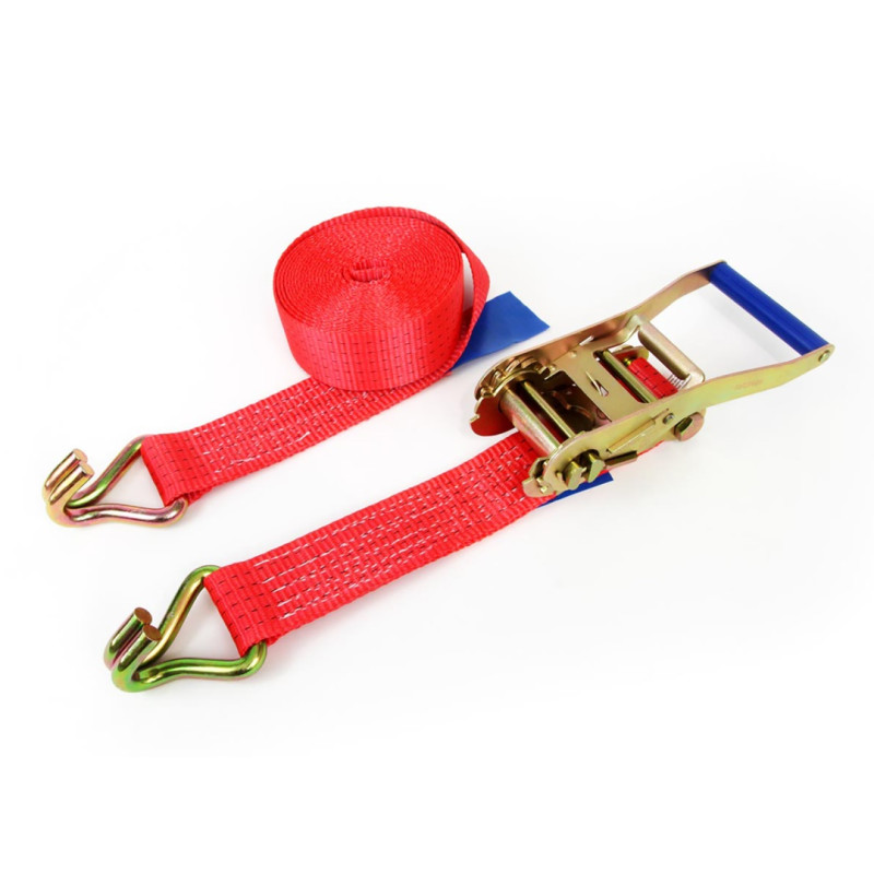 Amio - Ιμάντας Πρόσδεσης Φορτίου Αντοχή 5000kg Μήκος 8m Πλάτος 50mm με καστάνια και διπλό γάντζο για μεγάλες αποστάσεις και ασφαλή μεταφορά φορτίου χωρίς μετακινήσεις - 1 Τεμ. (02020/AM)